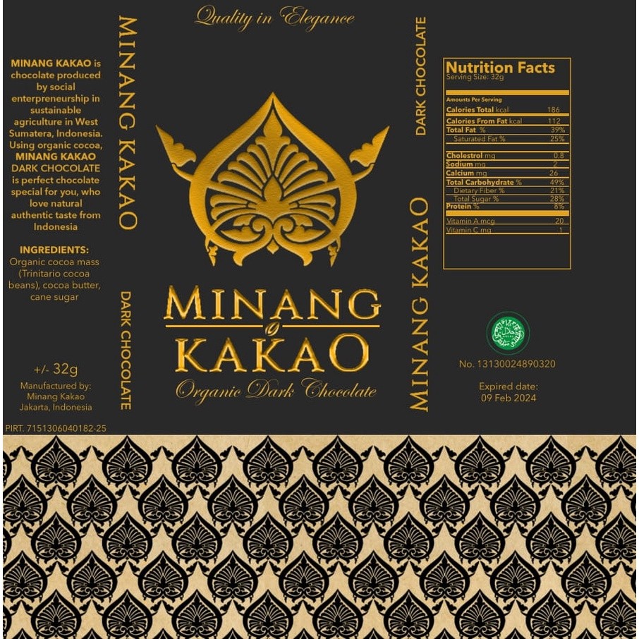 

Organic Dark Chocolate - Siriah Gadang series