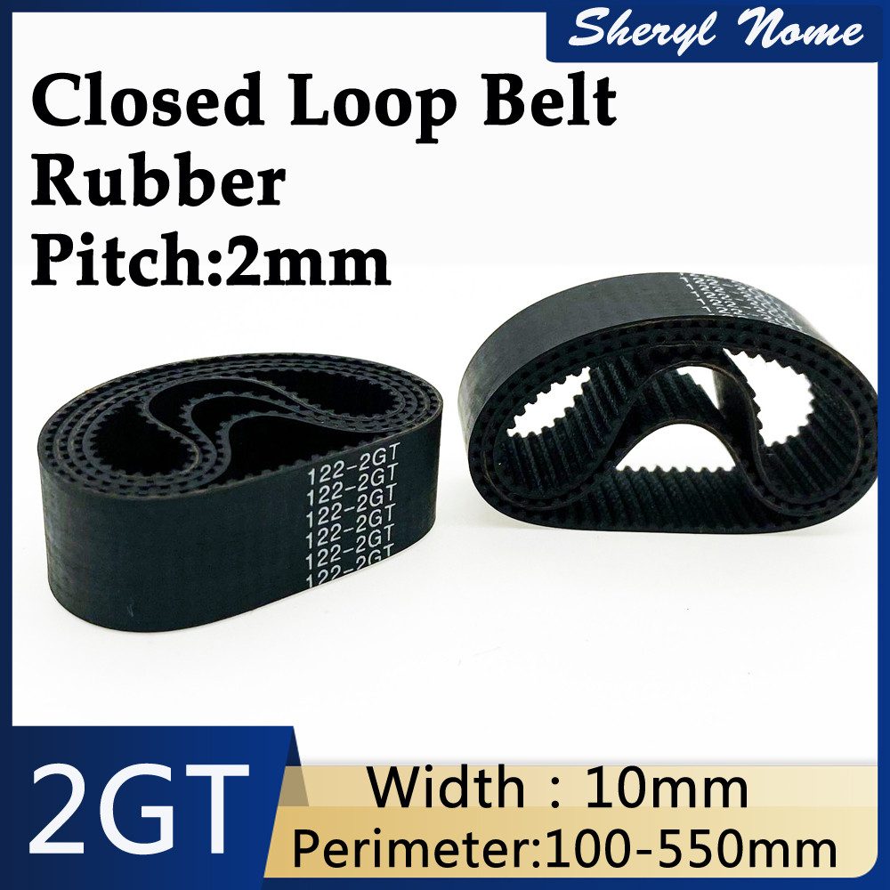 IMPORT 2GT 2MGT CLOSED-LOOP BELT WIDTH 10MM PERIMETER 100 150 200 250 300 350 400 450 500 550MM