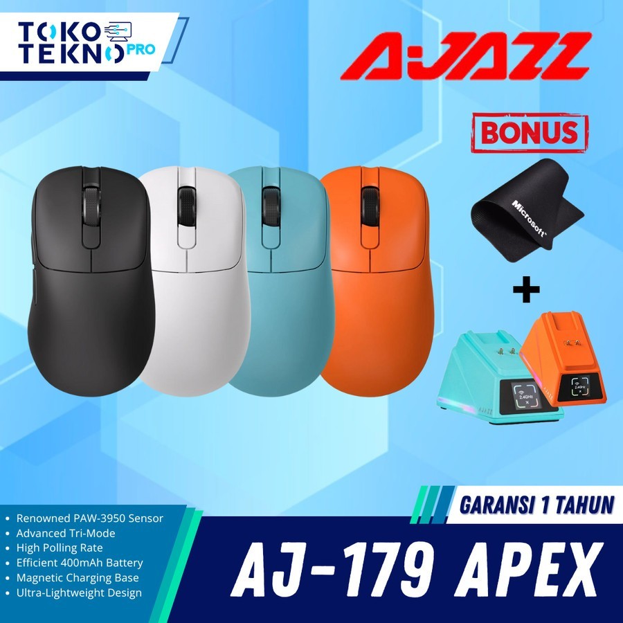 NEW PRODUCT AJAZZ AJ179 / AJ179P / AJ179-P / AJ179 APEX PAW 3950 WITH LED DOCKING ERGONOMIC MOUSE