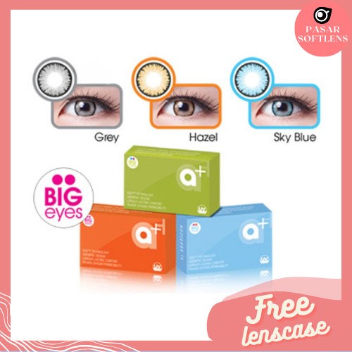 SOFTLENS A+ NEW NORMAL & MINUS -0.50 sd -6.00 FREE LENSCASE DIA 14.5MM Y & HAZEL BEYES BY EXOTICON /