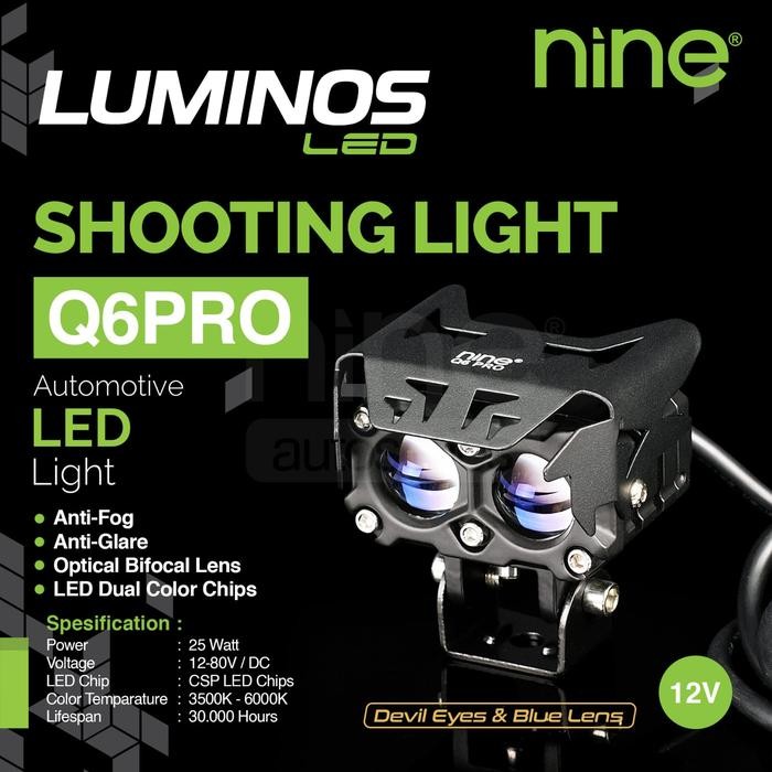 Lampu Led Tembak Sorot Laser 2 Warna Original Luminos Q6