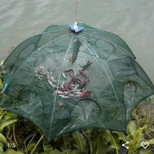 Cod Bubu Payung Jaring Ikan Udang Hexagonal 8 Lubang Perangkap Ikan Tambak Jebakan Ikan Sawah