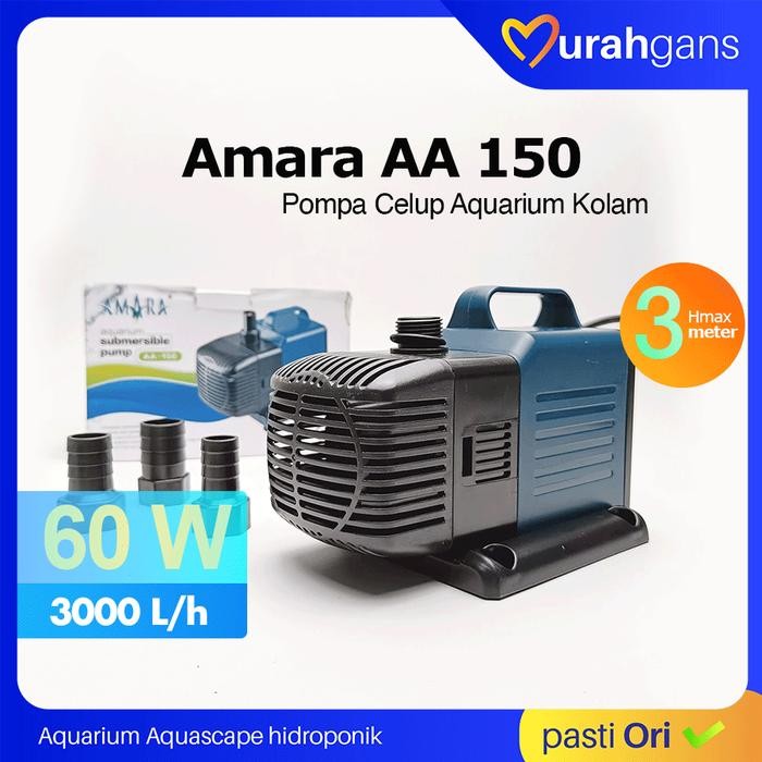Pompa Air Celup Aquarium Kolam Koi AMARA AA 150 Power Head 3000 Lh
