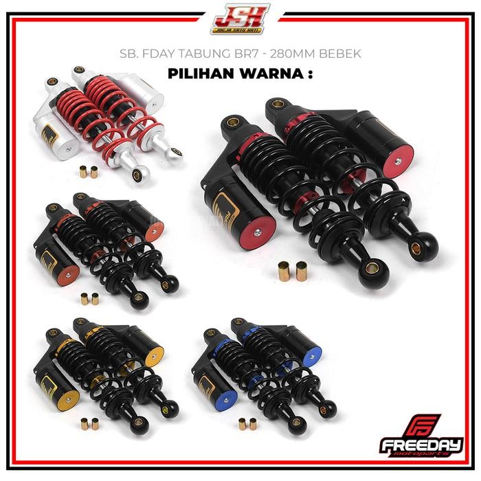 Shockbreaker Shock Belakang Bebek Tabung Freeday 280Mm 320Mm 340Mm Jupiter Z1 Vega Zr Jupiter Z New