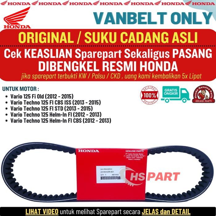 Vanbelt Vario 125 Original Asli , Vanbelt Vario 125 Old , Vanbelt Vario 125 Honda Kzr , Vanbelt