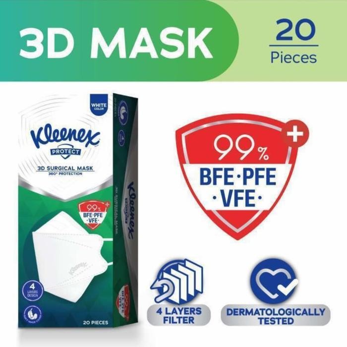 MASKER KLEENEX 3D SURGICAL MASK 4ply PREMIUM - KF94
