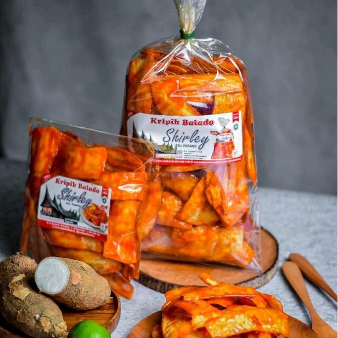 

keripik balado shirley panjang 250g asli padang
