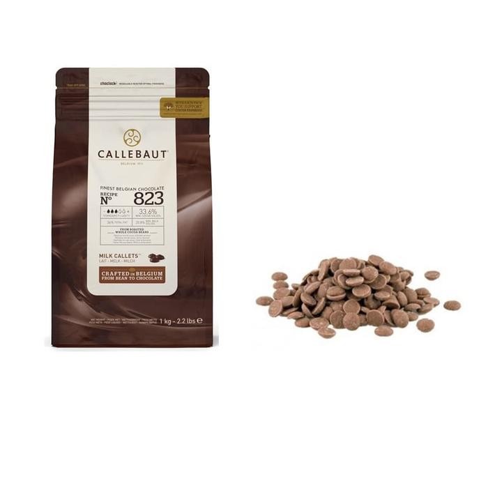 

CALLEBAUT coklat susu 100gr chocolate milk callet couverture 33,6%