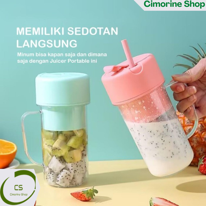 Mason Juicer Blender Glass Portabel 340ml Blender Unik Juicer Mini CS