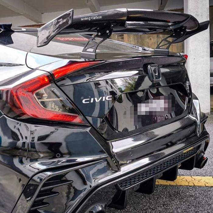PREMIUM gt wing spoiler civic turbo carbon kevlar sedan