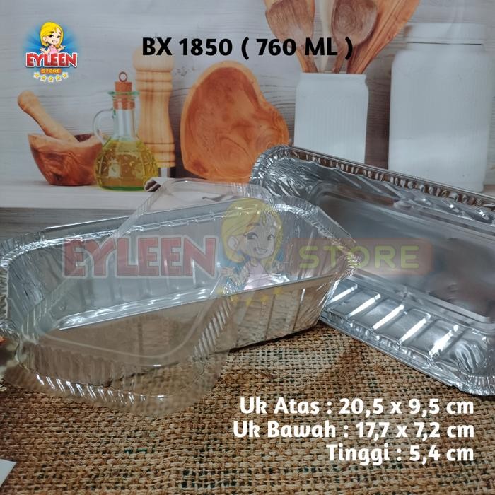 Alumunium Foil Cup BX 1850 + Tutup Aluminium BX1850 Lasagna Macaroni