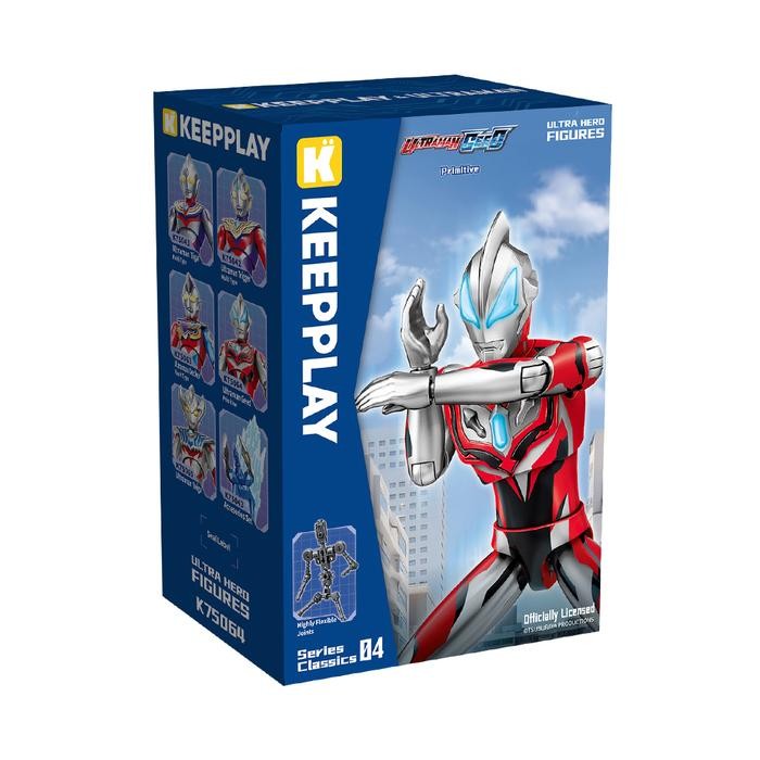 Toys Kingdom Keepplay Series Classic 04 Action Figure Ultraman Geed Primitive W1 - Merah Toys Kids