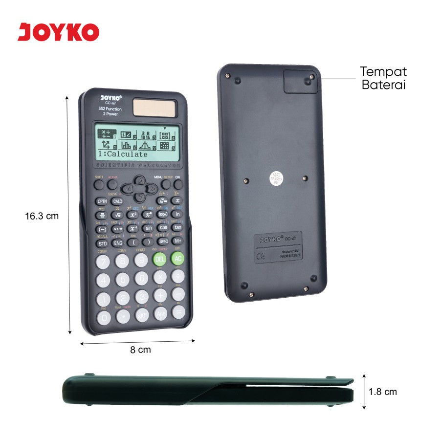 

CC-67 / CALCULATOR SCIENTIFIC / KALKULATOR ILMIAH