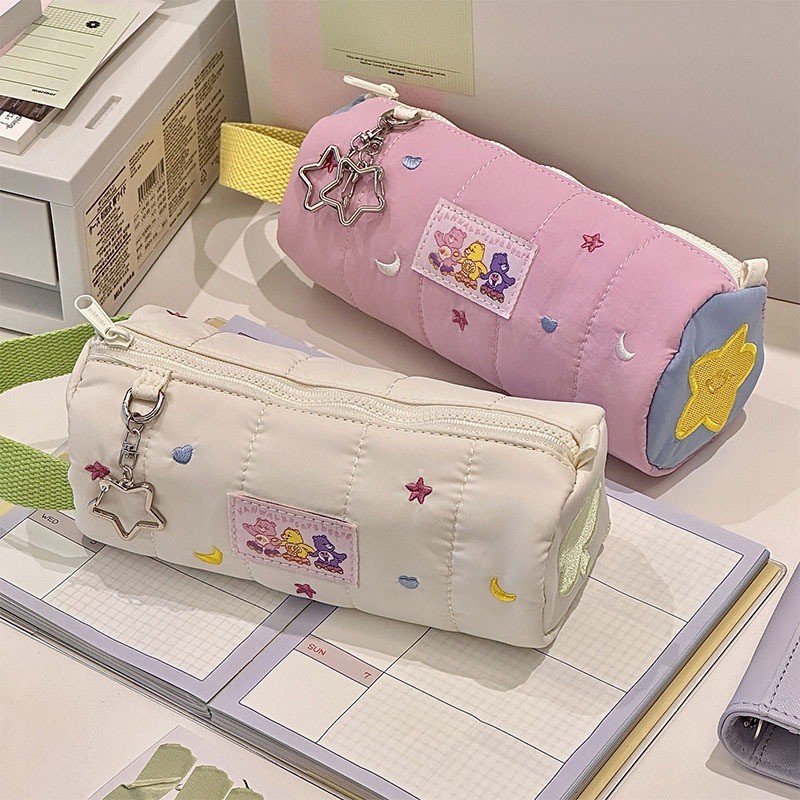 

ReadyK Pensil Lucu K Pensil Sekolah Perempuan Trendy Large City Cute Pen Bag Pink Pencil Case
