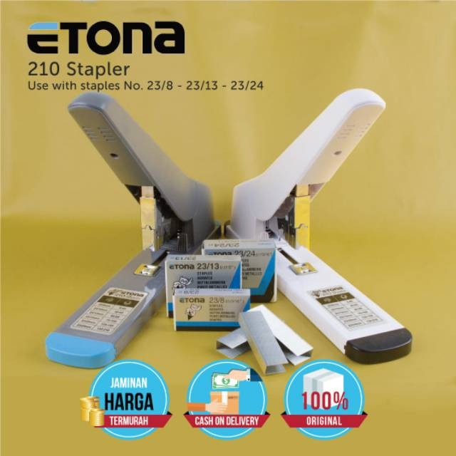 

Stapler Etona 210 Heavy Duty/ Stapler Besar 225 lbr. BONUS ISI 23/15. TERJAMIN!!!