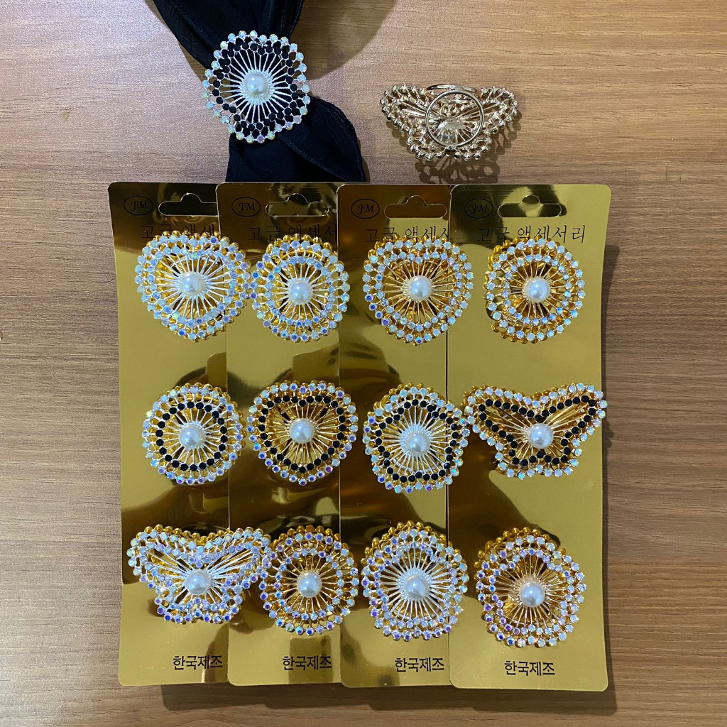 TERLARIS - [LUSIN] Ring Hijab Ring Kerudung Cincin Hijab Cincin Kerudung Ring Hijab Korea - JM 8034