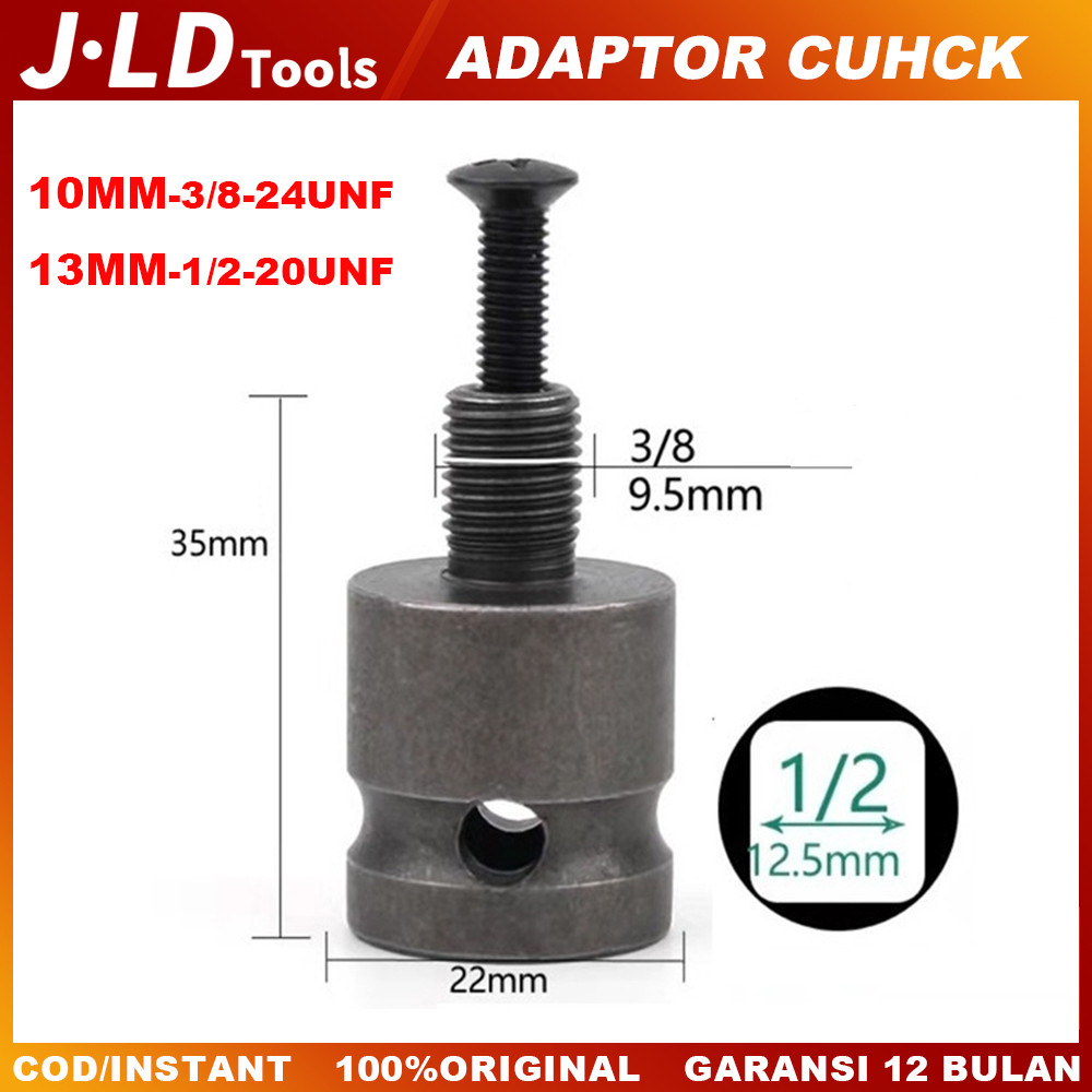JLD 10-13MM ADAPTOR CHUCK 3/8-1/2INCH ADAPTOR IMPACT ADAPTOR KEPALA BOR UNTUK IMPACT KE BOR