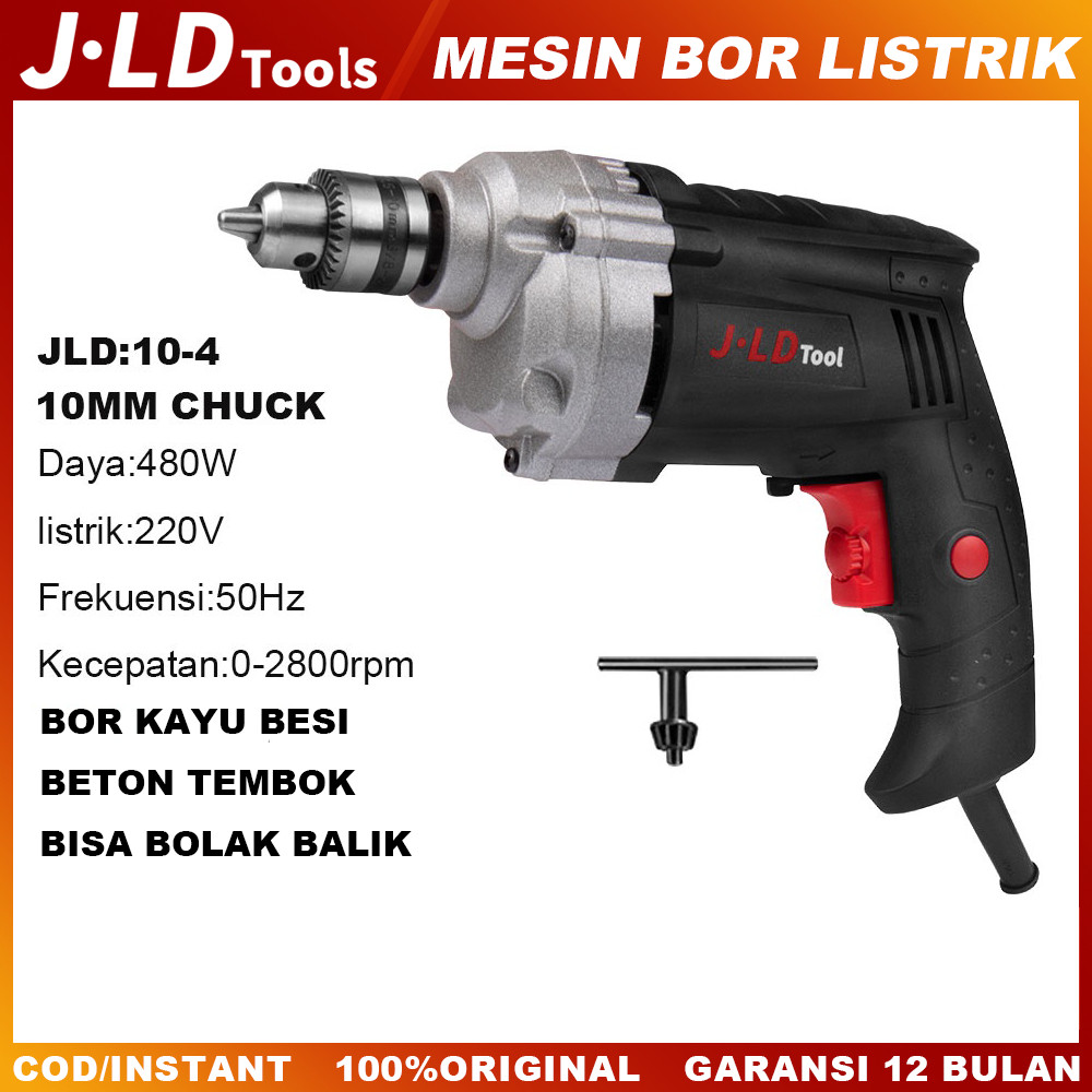 JLD BOR TANGAN LISTRIK 10MM MESIN BOR LISTRIK J10-4 ALAT BOR LISTRIK 480W MURAH ALAT BOR TEMBOK