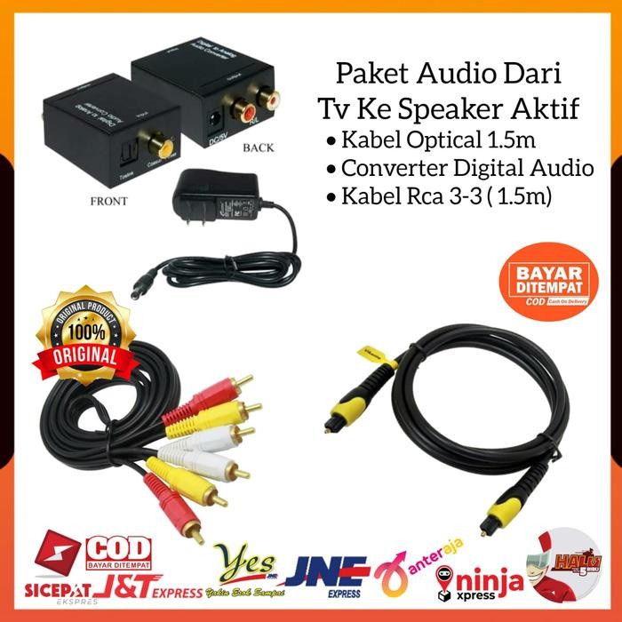 PAKET DARI TV KE SPEAKER AKTIF / DITAL TO ANALOG AUDIO CONVERTER *