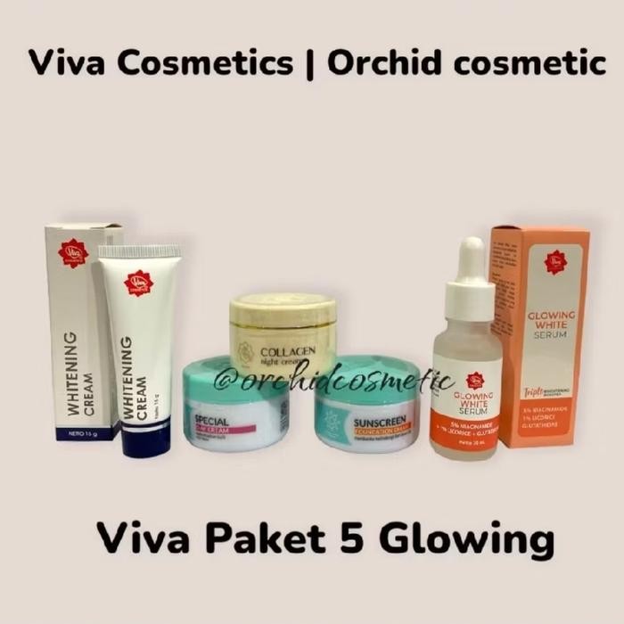 Viva Paket Skincare Hemat GLOWING FLEK HITAM ANTI AGING *