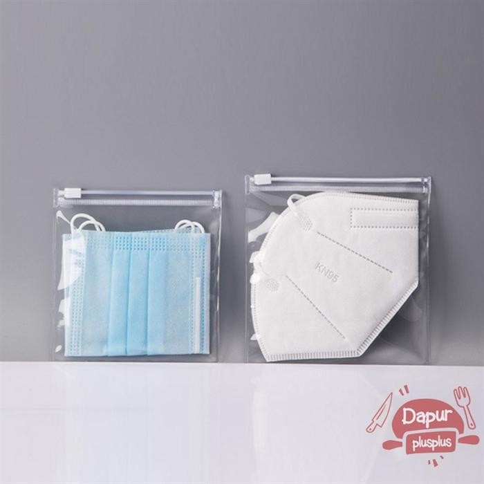 Zip Lock Masker Travel Pouch Ziplock ATK Kantong Zipper Makeup Kosmetik *