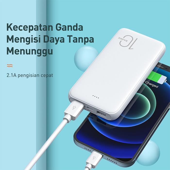 Asli..! Basike Power Bank 20000 Mah 10000 Mah Powerbank Dual Usb Murah Mini