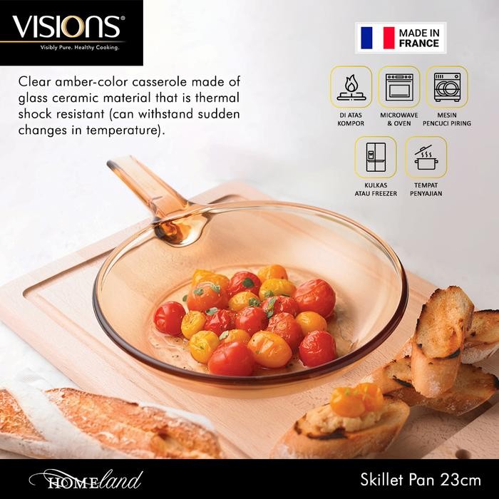 SS- Visions Classic Skillet 9" Fry Pan / Wajan Kaca