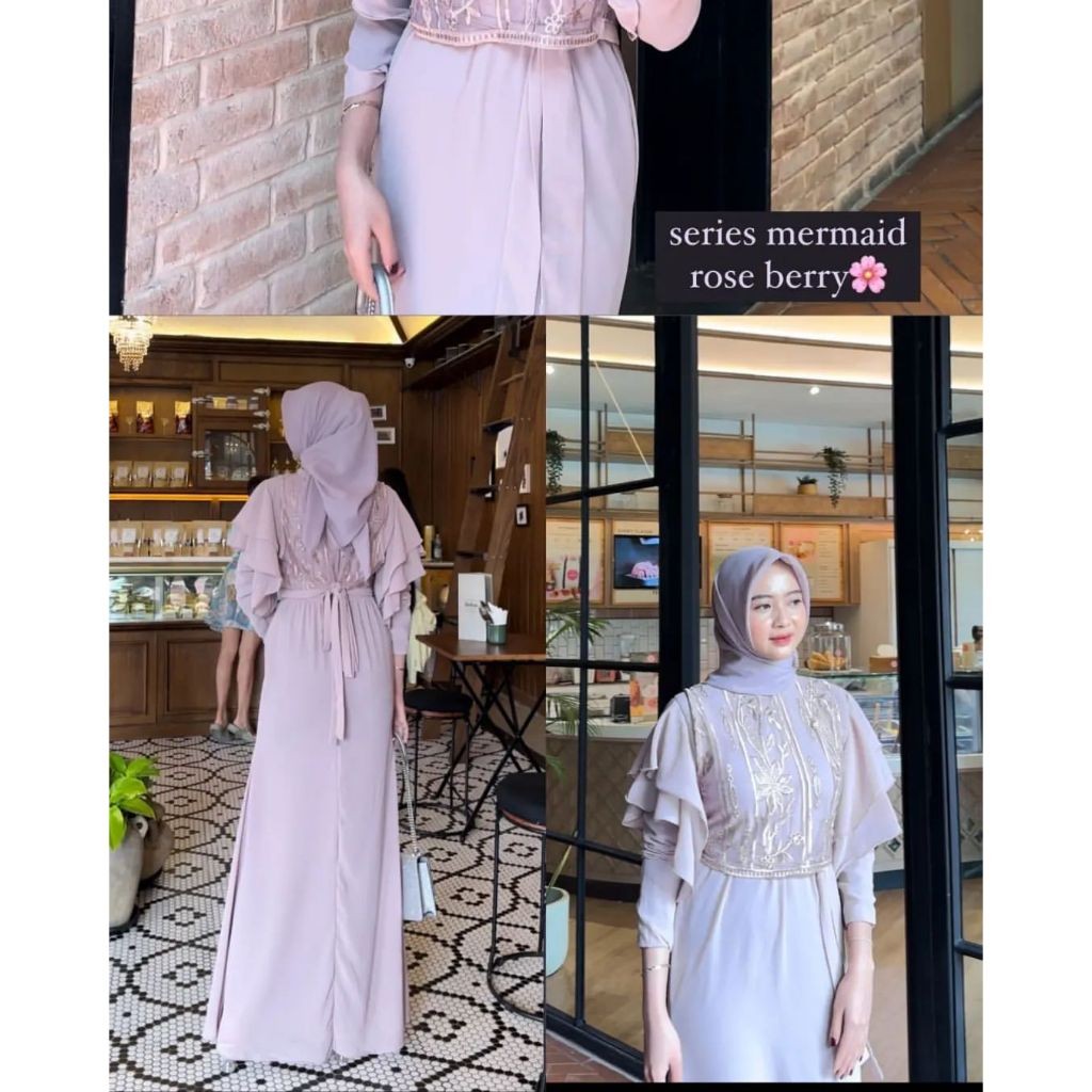 NEW DEALS Fashion Muslim Pakaian Muslim Wanita Dress Muslim Gamis Tiffany Mermaid Dress Bridesmaid