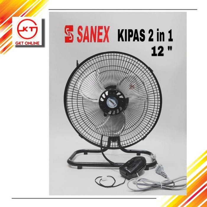 SendToday- Kipas Angin Tornado 2 In 1 Sanex / Kipas Meja Kipas Dinding 12 Inch