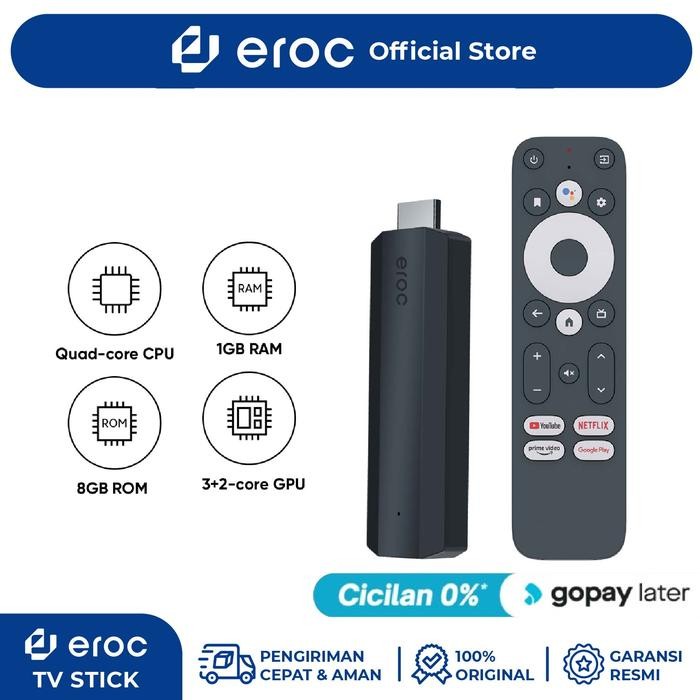 SendToday- Eroc Tv Stick Android 11 - Full Hd - Wifi - Google Assistant - F1
