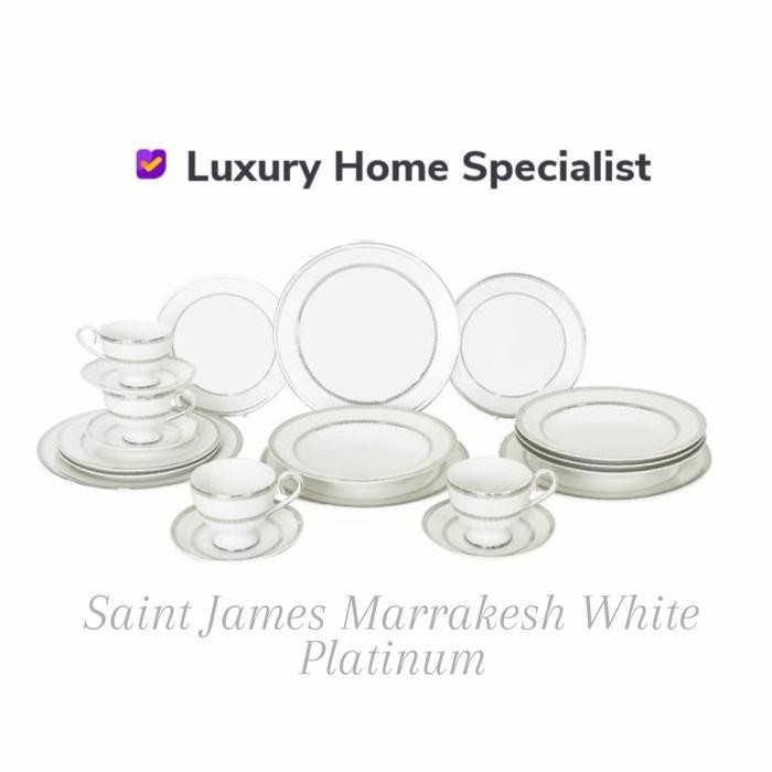 Saint James Marrakesh White Platinum Dinner Set 20 Pcs