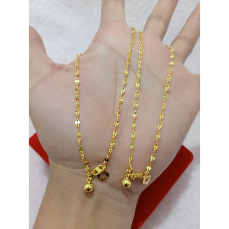 Gelang Kaki Perak 925 Lapis Mas Asli Bersertifikat