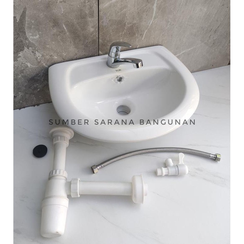 Wastafel Volk Komplit Set / Westafel Set Murah