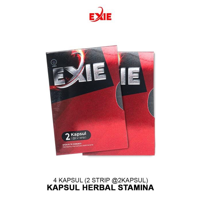 terjaminDiKita- (2 Strip) Exie 4 Kapsul Original - EXIE Suplemen Penambah Stamina Pria EXIE Original