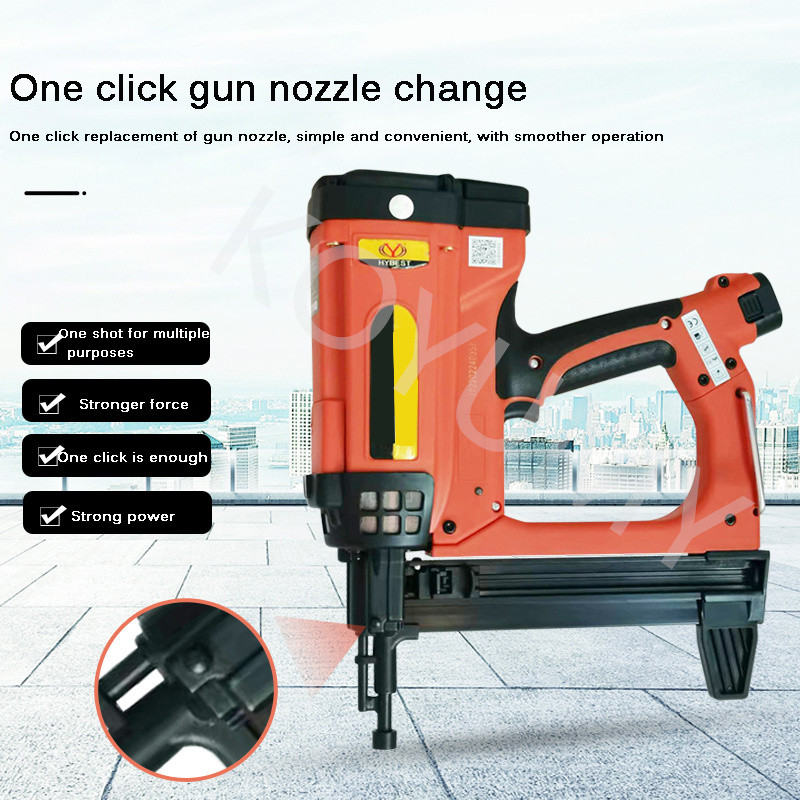 GSR40A Adjustable Cordless Fast Gas Nailer Air Nailer for Woodworking Concrete Door and Window Troug