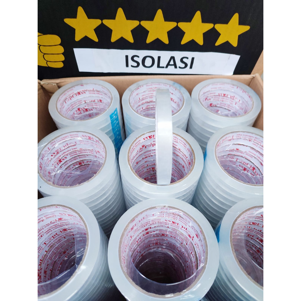 

Isolasi Selotip 1/2 inch ( 12 mm x 72 Yard ) Super Grosir Karton