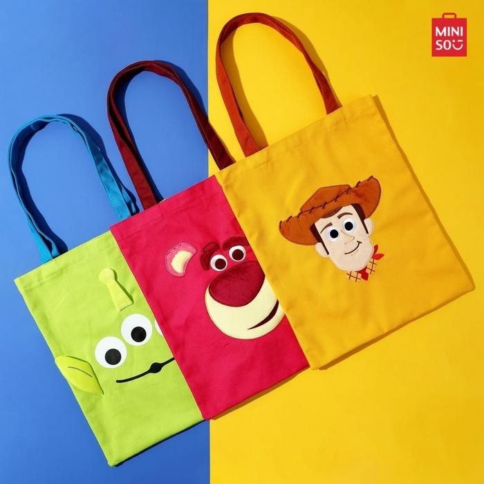 Totebag Toy Story Collection Miniso Shopping Bag Lotso Alien Woody