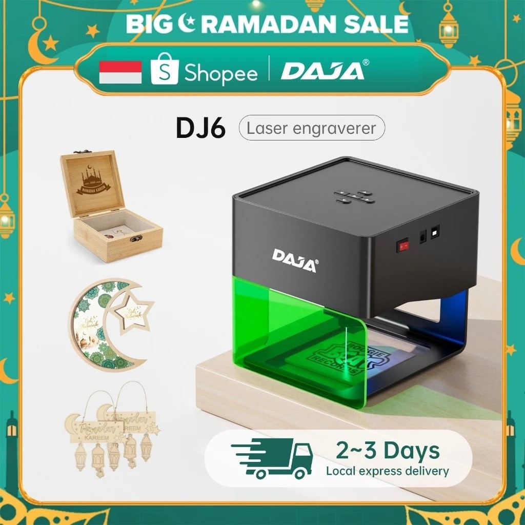 NEW PRODUCT MESIN UKIR LASER MINI DAJA DJ6, MESIN CETAK LABEL KREATIF BOTOL TERMOS AKRILIK, MESIN