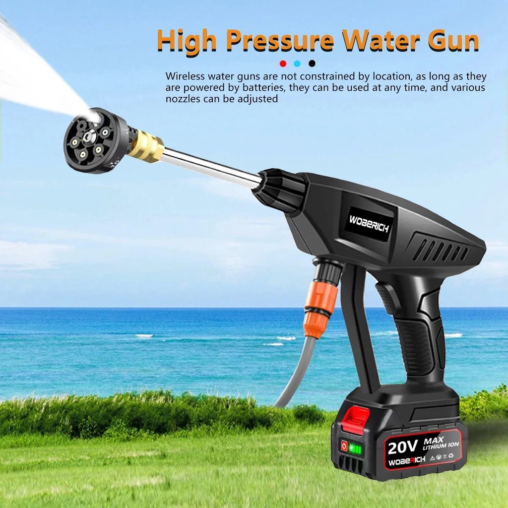 Cordless High Pressure Car Washer Portable for Car water Water Electric Water Gun Foam Generator Wit