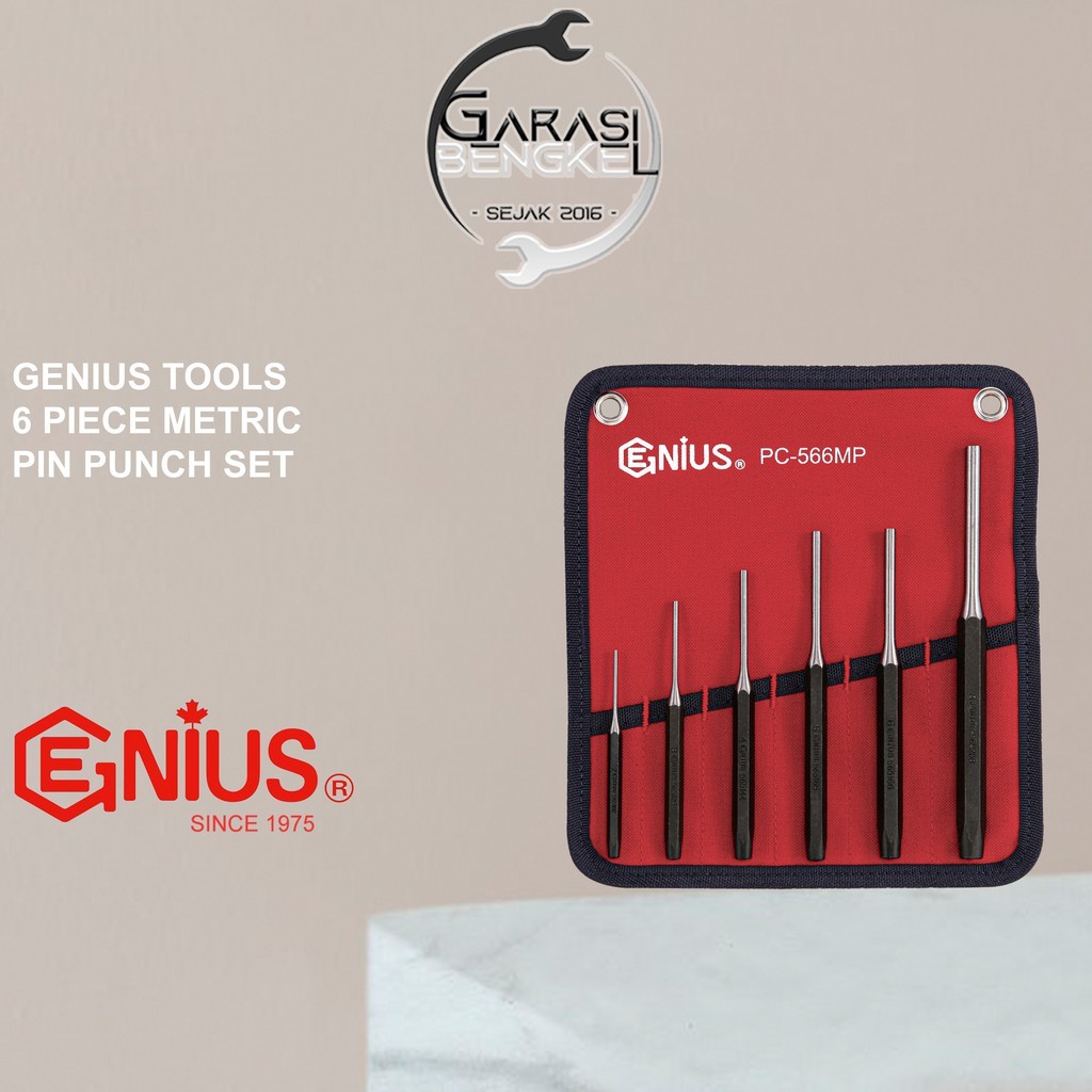 

Genius Tools 6 Pcs Metric Punch Set - Centre
