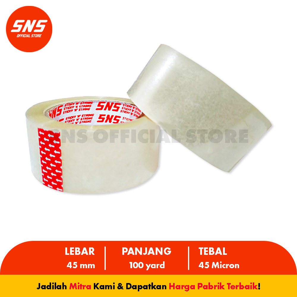 

{ 1 KARTON } LAKBAN SNS BENING/ 100 YARD 45 MICRON KHUSUS