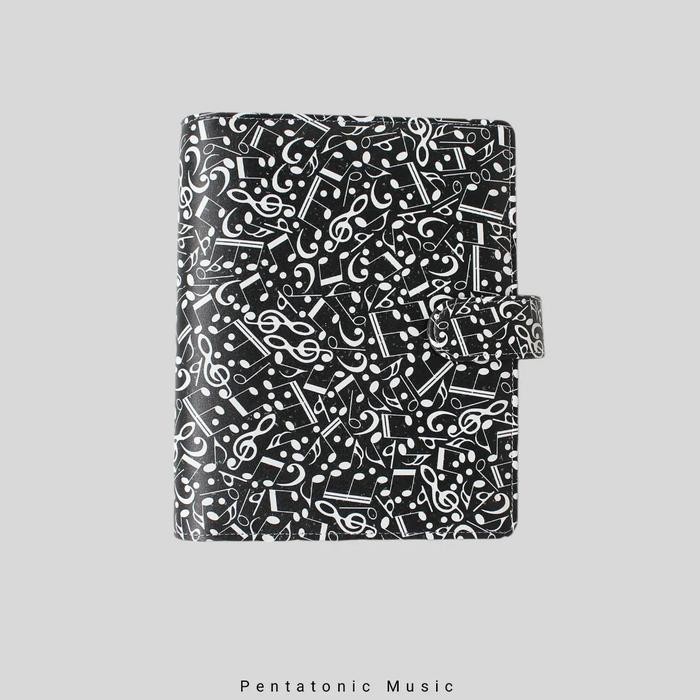 

LANGSUNG DIPROSES Black Music Ring Binder Binder Musik Unik