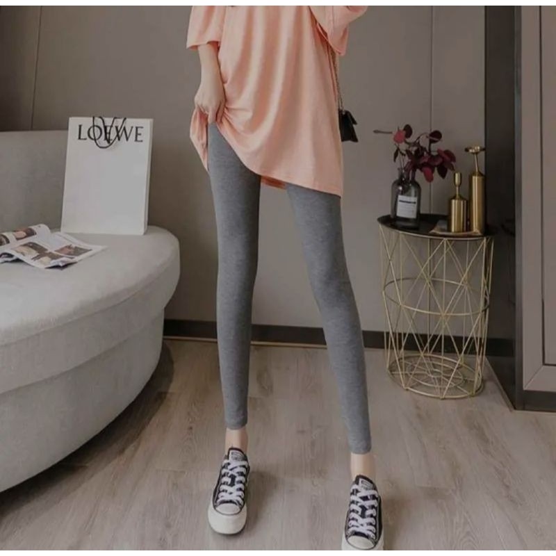 Mutiaradstore Legging Kaos Wanita Dewasa Panjang - Legging Wanita Kaos Tebal - Legging Wanita Tebal
