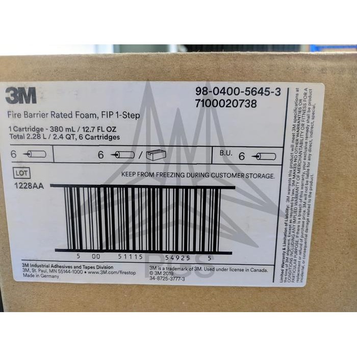 TOP ORIGINAL 3M FIRE BARRIER RATED FOAM, FLIP 1-STEP 6PCS/CTN -