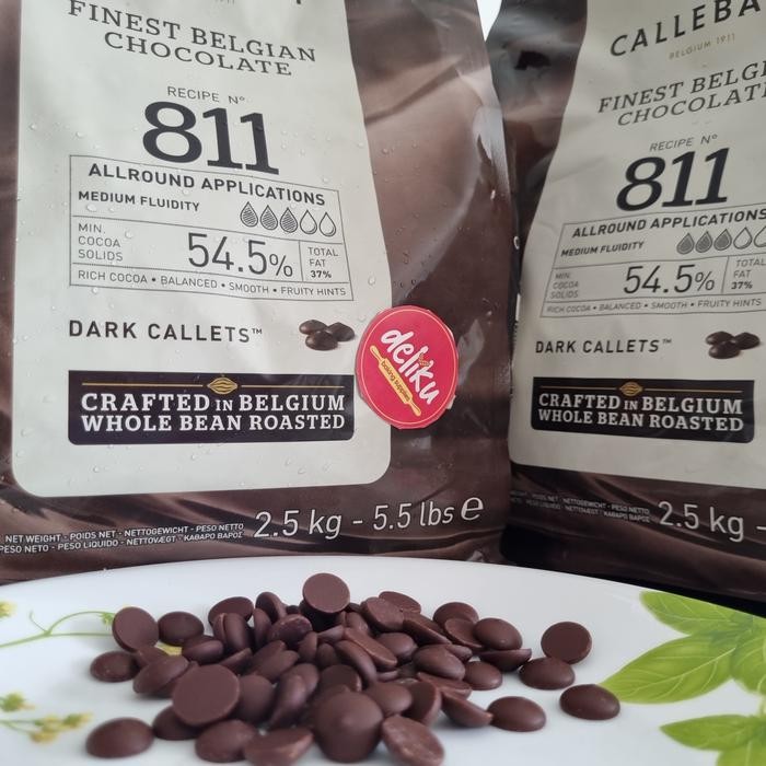 

InstanTanyadulu- Callebaut 811 2.5kg 54.5%, couverture dark callets, instant ya