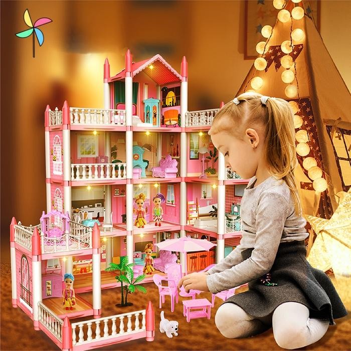 NEW Mainan Edukasi Anak Dream Castle Barbie DIY / Rumah Barbie Jumbo