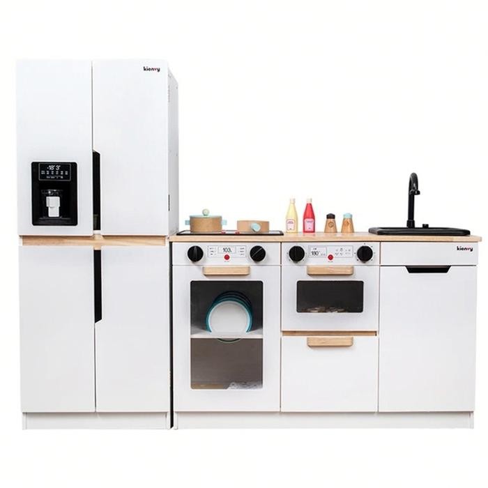 Modern Kienvy wooden kitchen set mainan dapur dapuran anak kayu masak