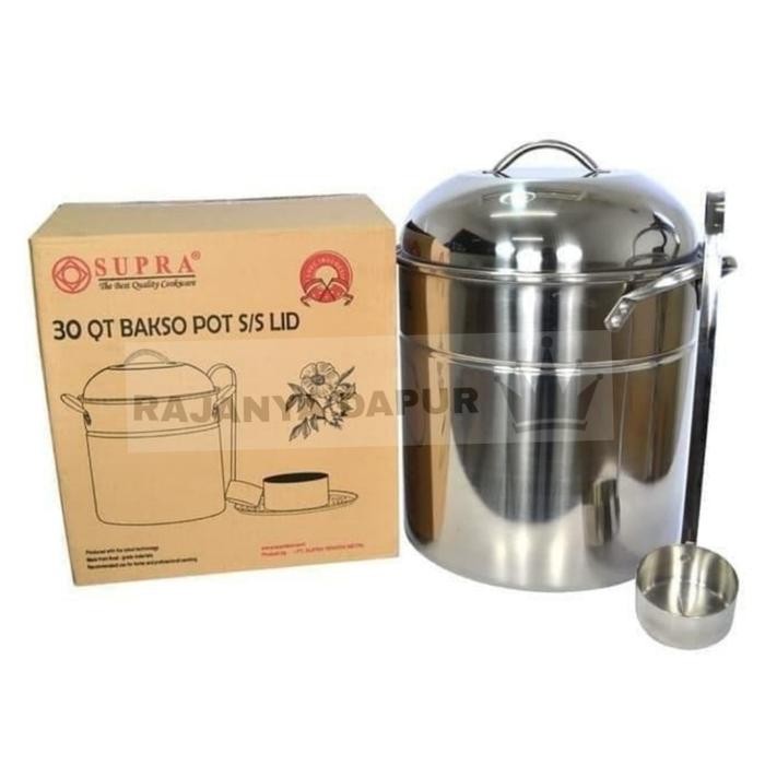 Pawongenz Panci Bakso Supra Stainless Steel 30Qt - Dandang Bakso Supra