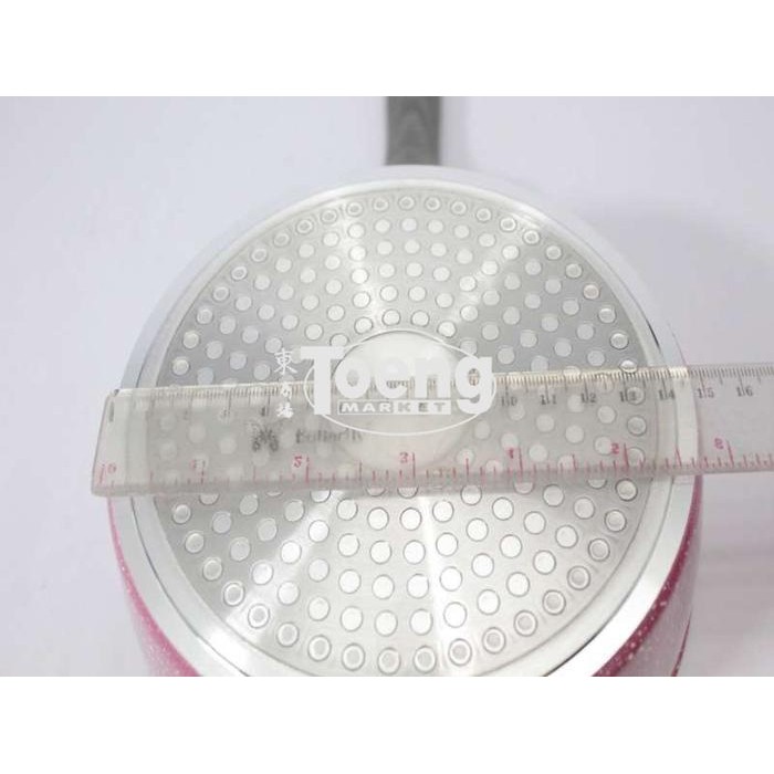 Kenanganpawon Sauce Pan + Lid Black Pink 18Cm Bolde / Sauce Pan Granit Bolde