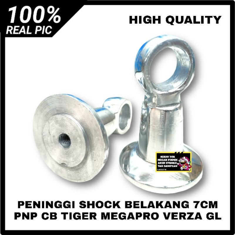 PENINGGI SHOCK BELAKANG 7CM ANTING PNP CB MEGAPRO TIGER GL VERZA PENINGGI SKOK SHOCKBREKER CINCIN
